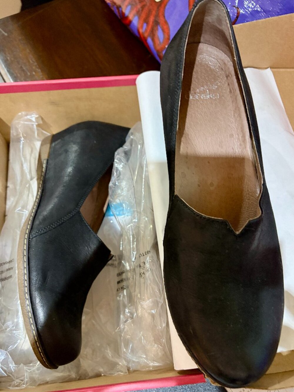 NEW in BOX Dansko Liliana Wedge Shoe Slip On Burnished Leather EU40 US9.5-10 nwt